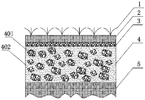 Permeable vegetative road surface and paving method