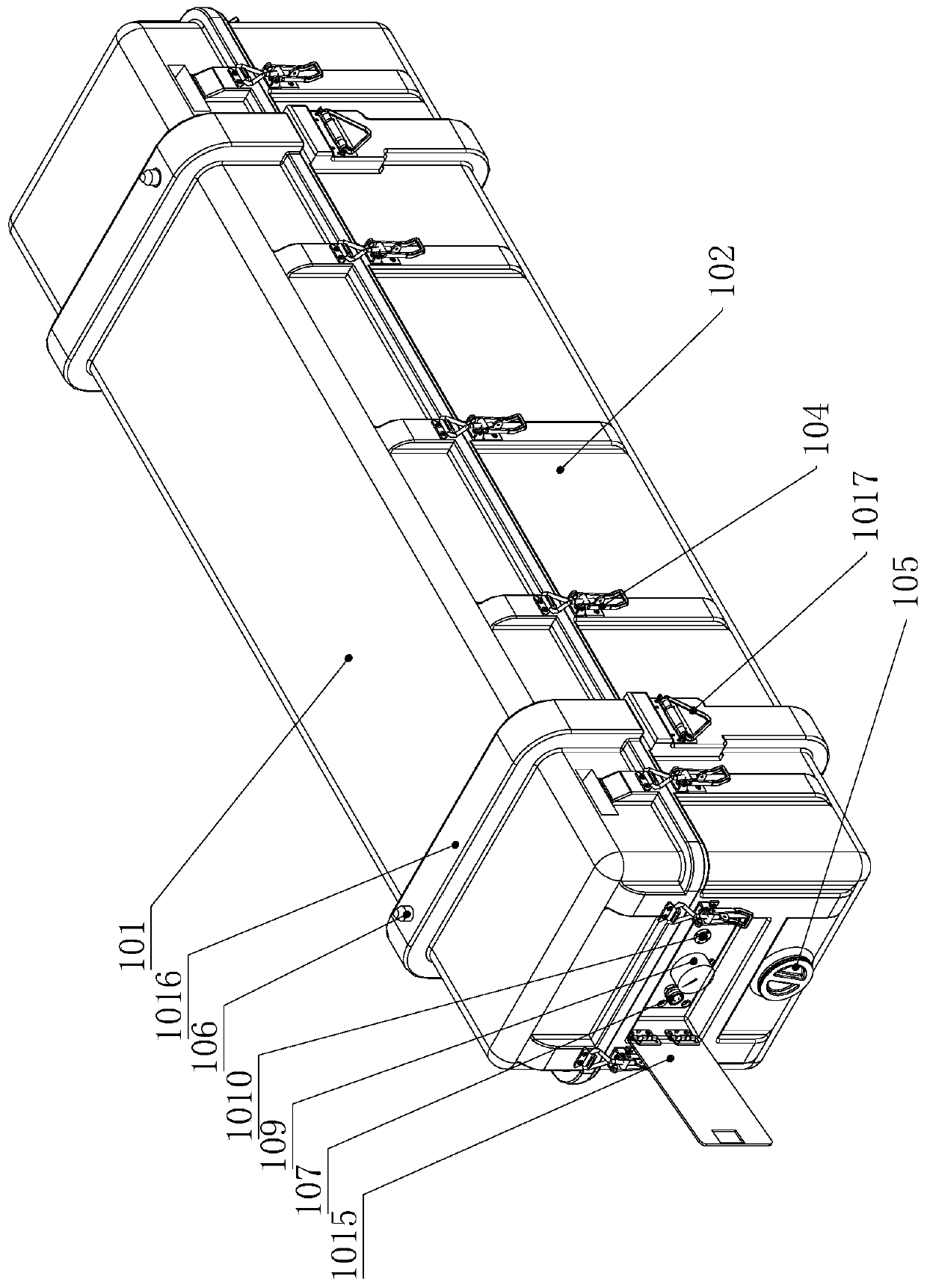 Storage and transportation box special for long cylindrical or long-strip-shaped objects