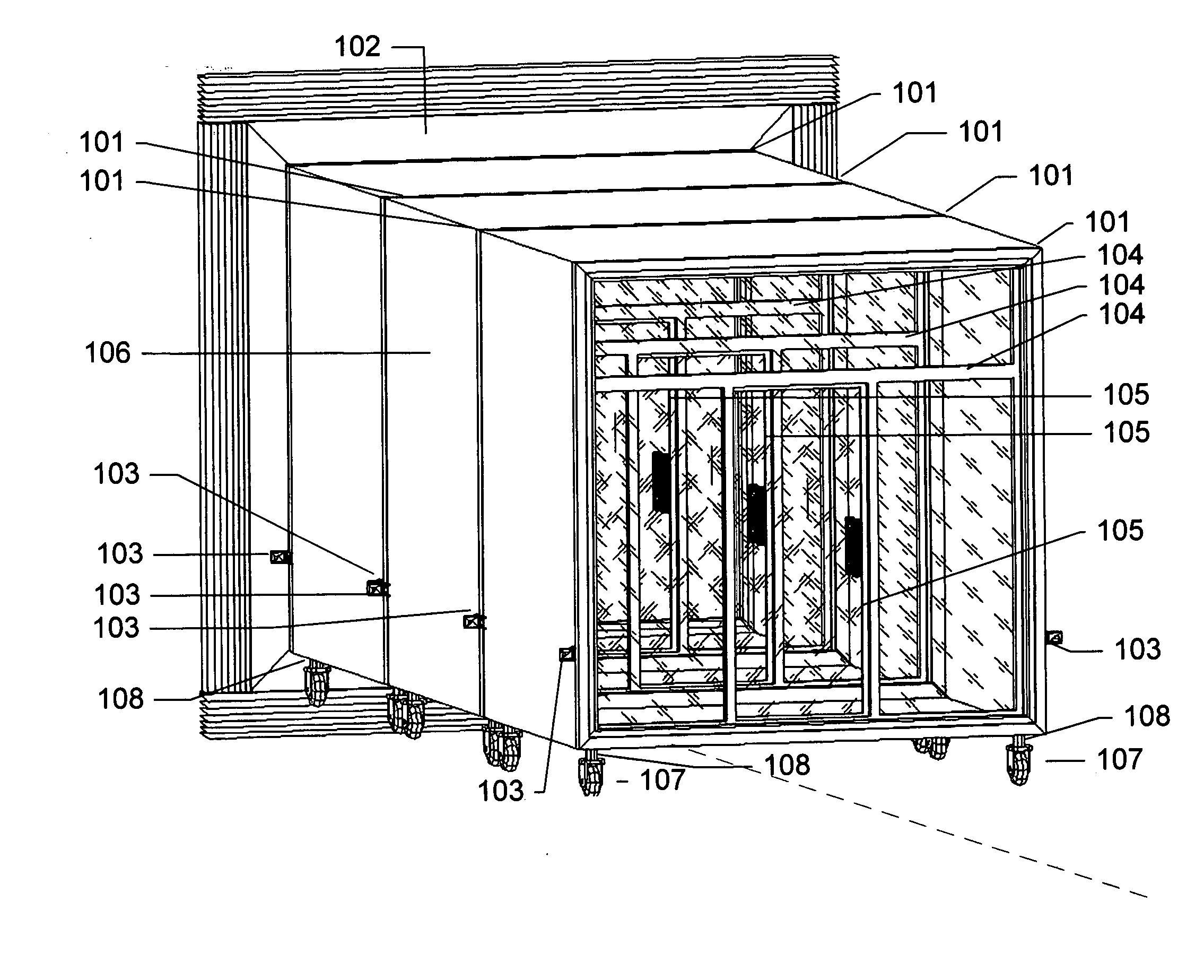 Fully enclosed, folding, expandable multi-antechamber for emergencies