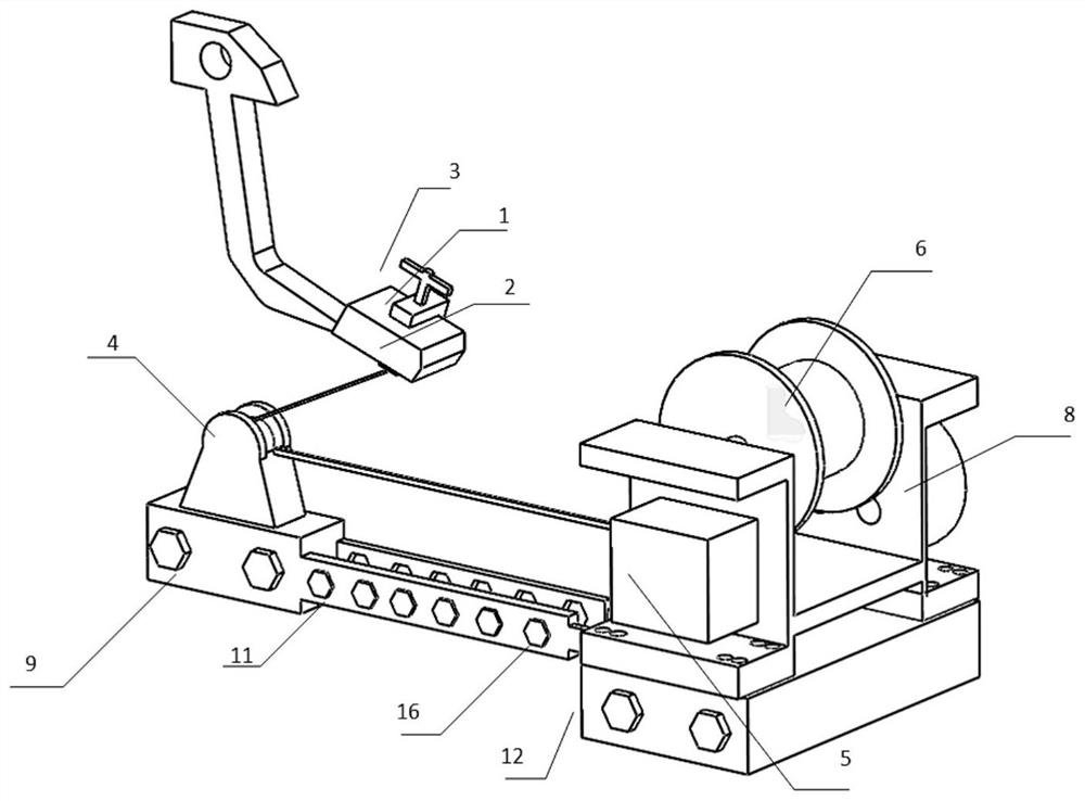 Rope-driven machine brake pedal test robot