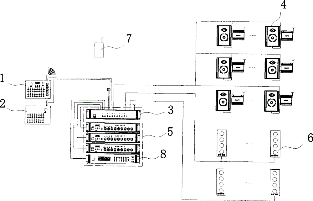 Wireless paging and broadcasting workstation for schoolmaster