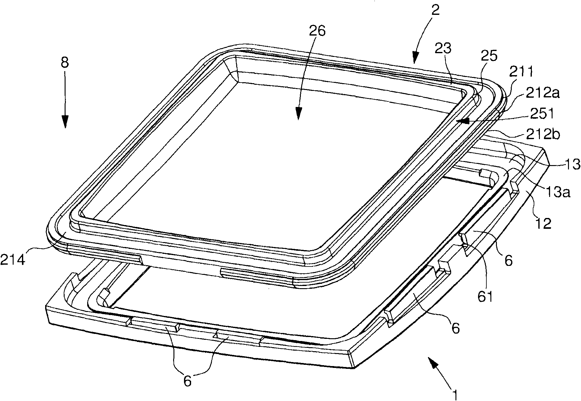 Method and device for fixing a sheet of glass with counter-blade