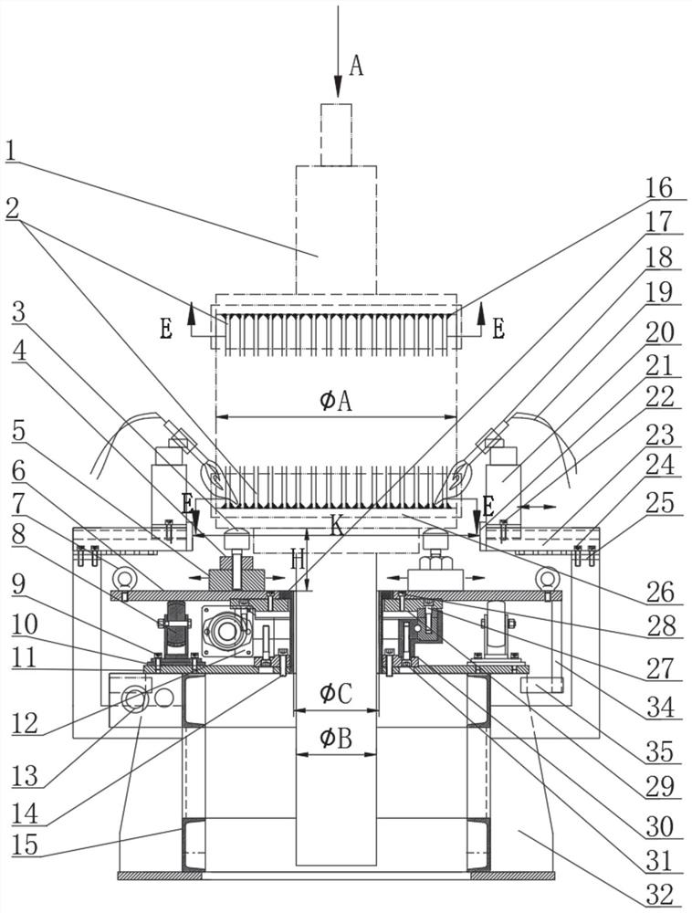 Continuous annular automatic high-temperature fusion welding device for copper bar rotors of large and medium-sized motors
