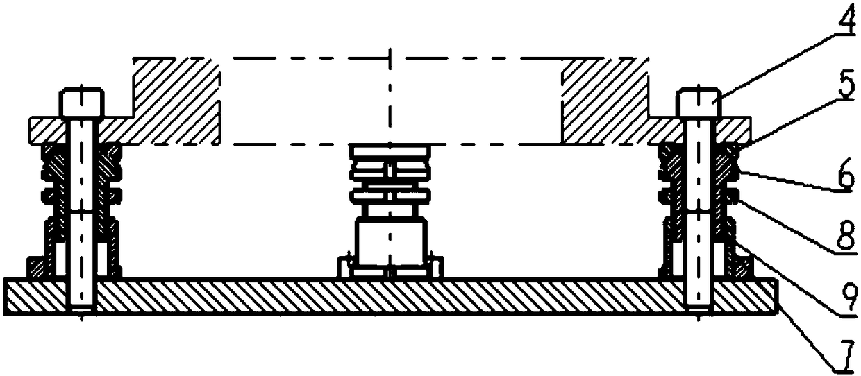 Floating supporting and pressing device