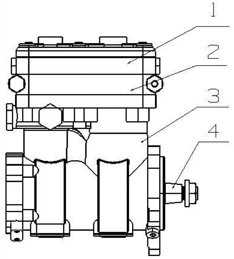 Two-stage supercharging vehicle-mounted air compressor
