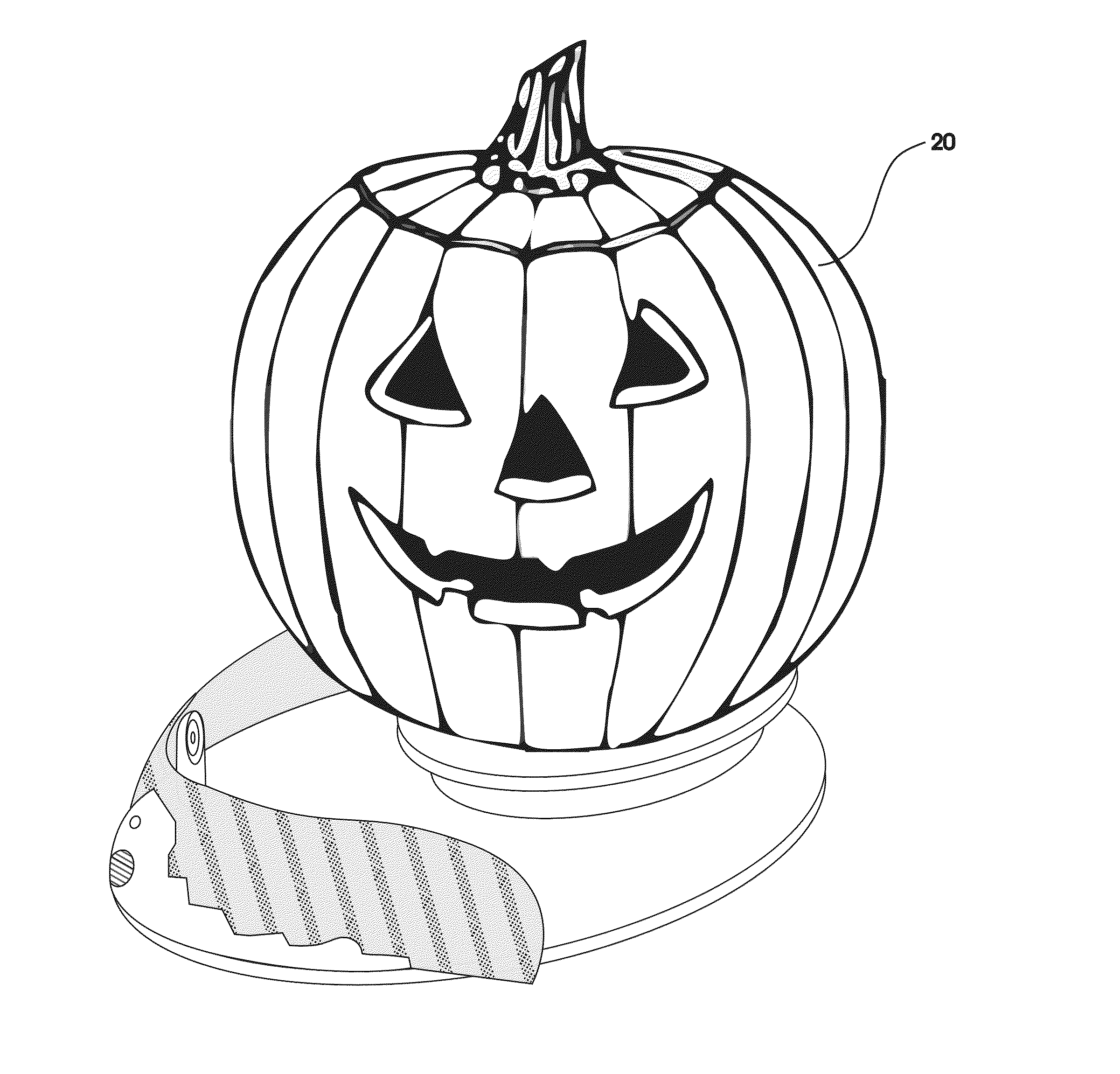 Halloween pumpkin/jack-o-lantern display stand
