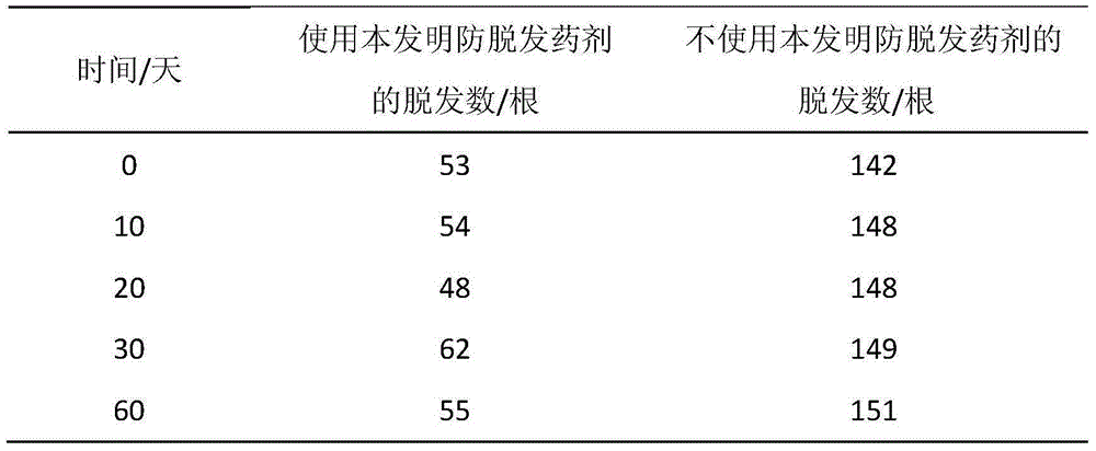 External medicament capable of preventing hair loss and preparation method thereof