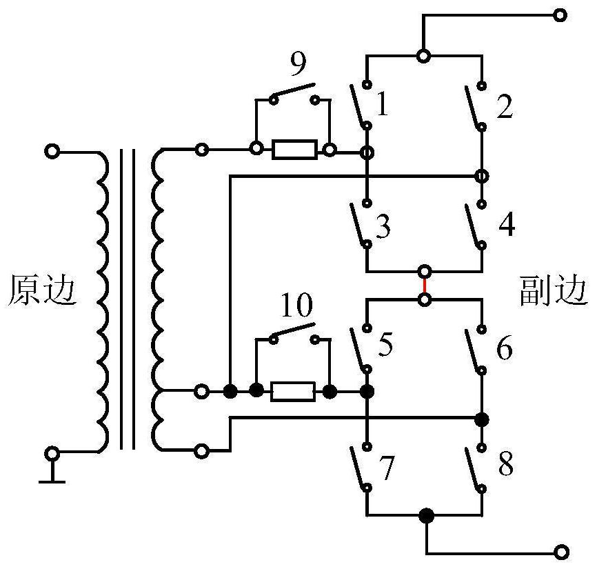 Tap switching method and device of phase-shifting transformer and terminal equipment