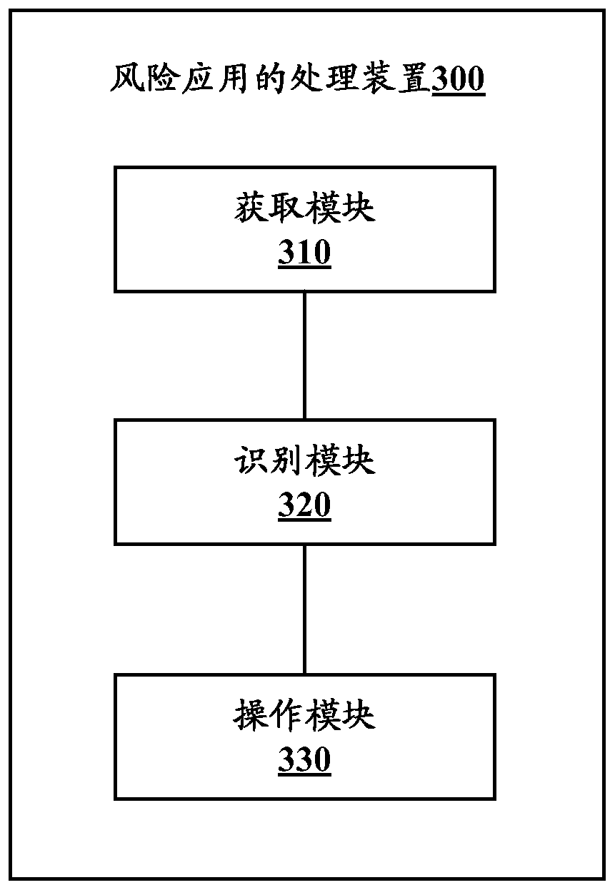 Risk application processing method and device