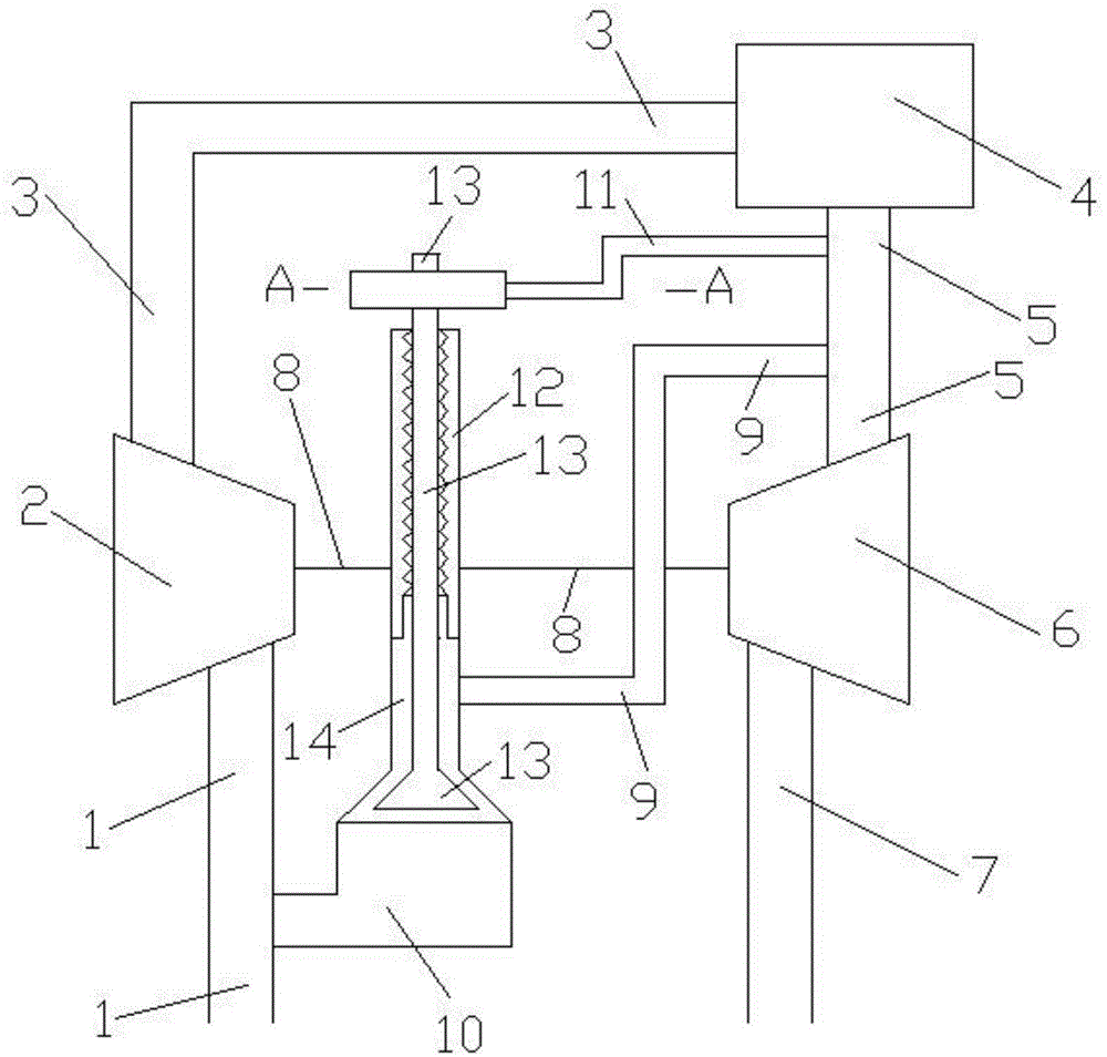 Circulating system with air exhaust as air source