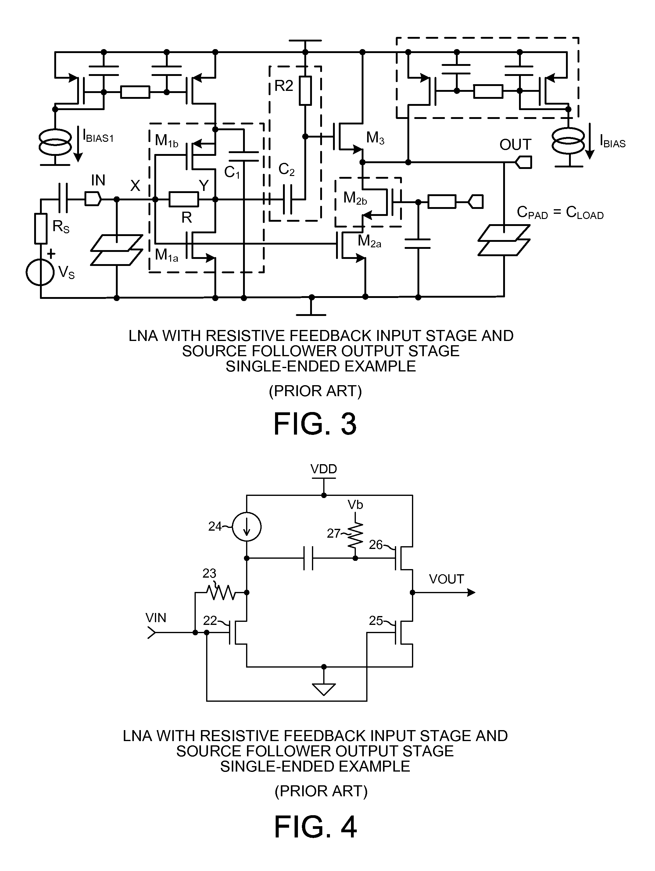 Noise-canceling for differential amplifiers requiring no external matching