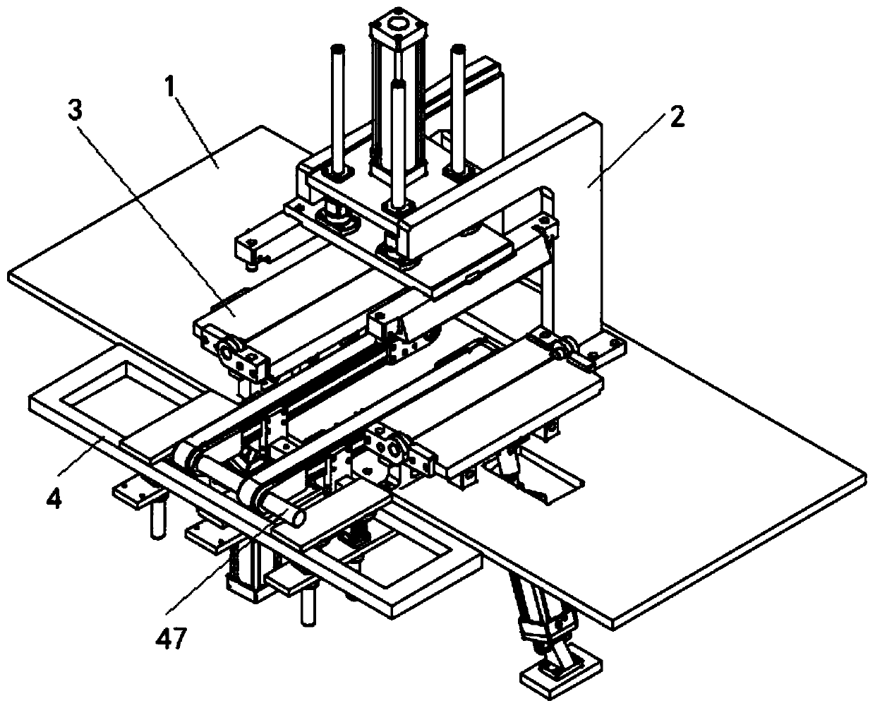 Wooden floor surface gumming device and working method thereof