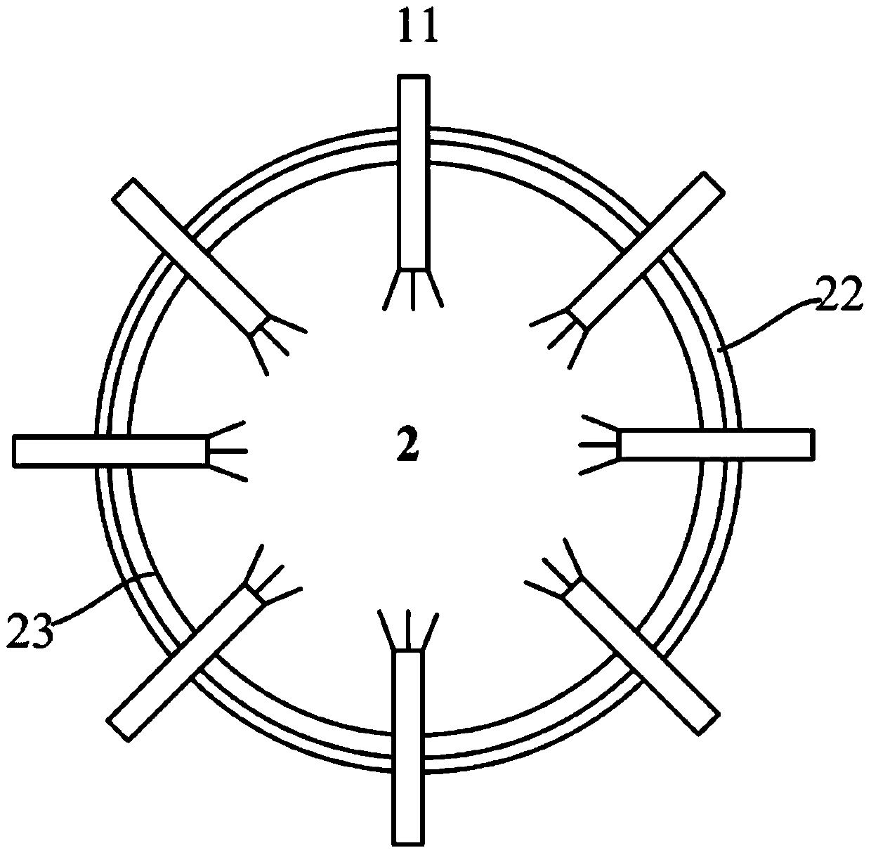 High-temperature gasification product quenching shift purification device and its process method