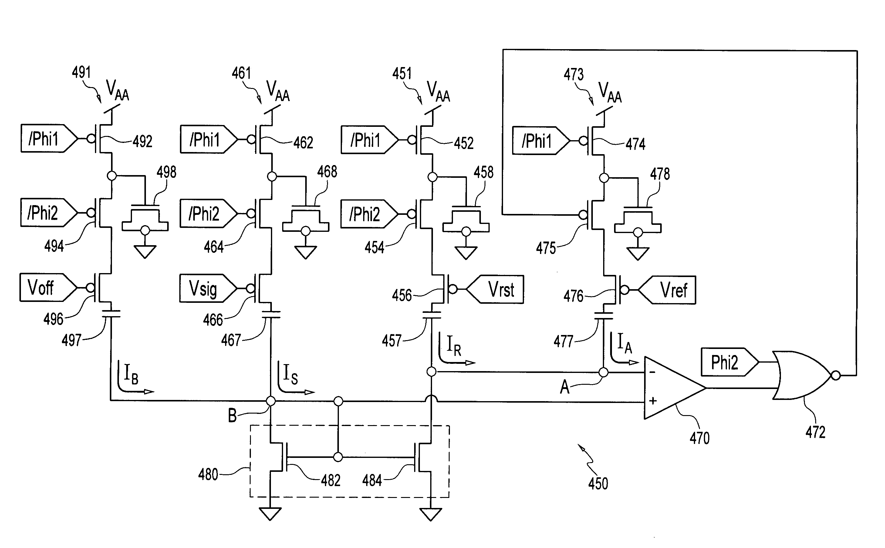 Column-parallel sigma-delta analog-to-digital conversion with gain and offset control
