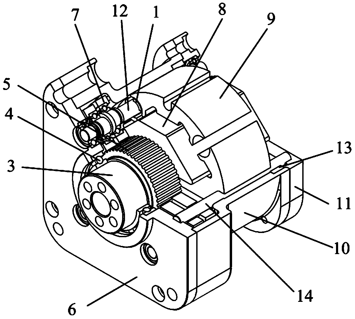 Four-rotor driving type geared motor