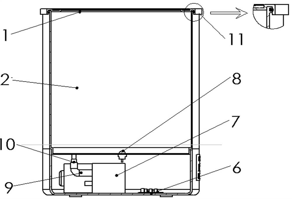 Household grain storage cabinet