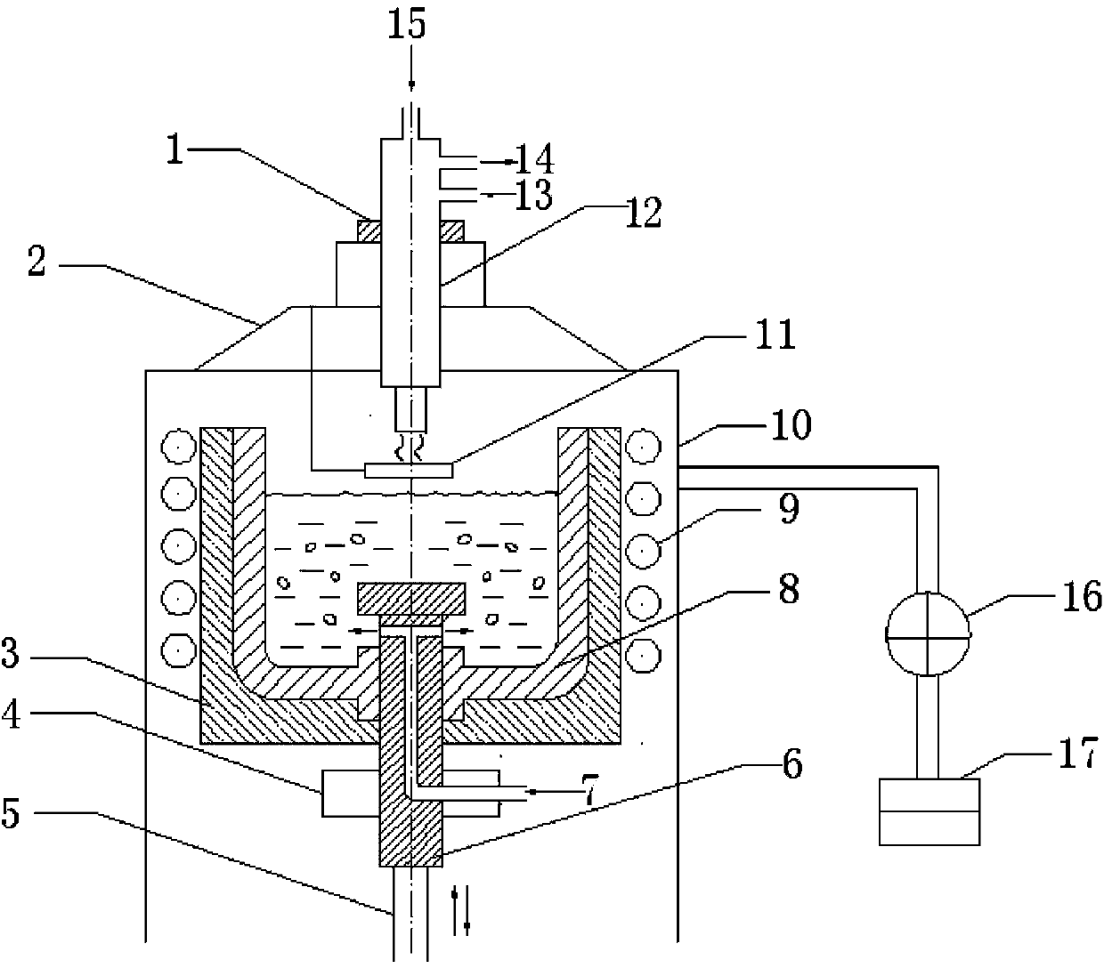 Refining device and method of high purity silicon