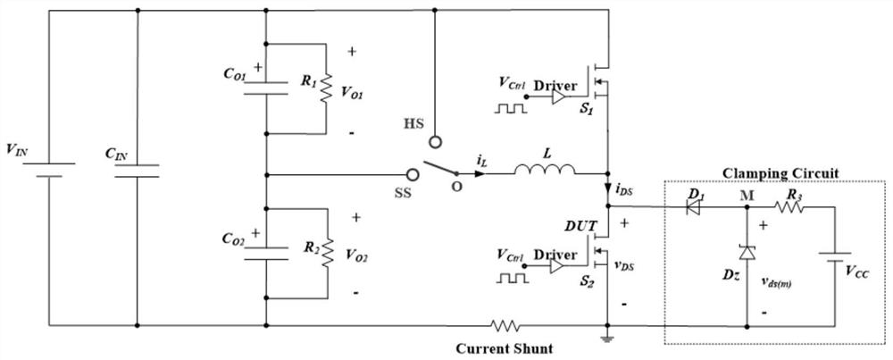 Wide-bandgap semiconductor power device parameter testing platform and method