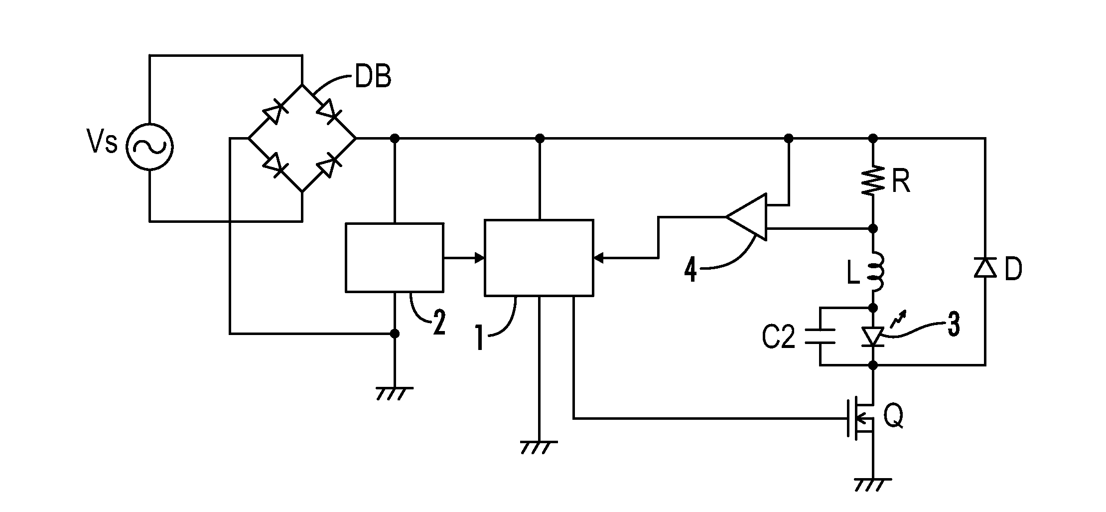 Power supply for an LED illumination device