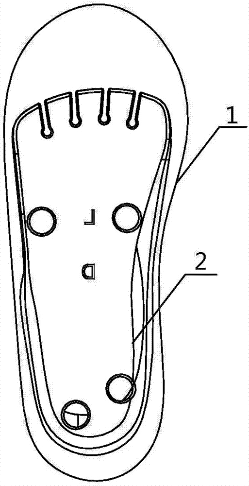 Anti-deformation elastic insole structure