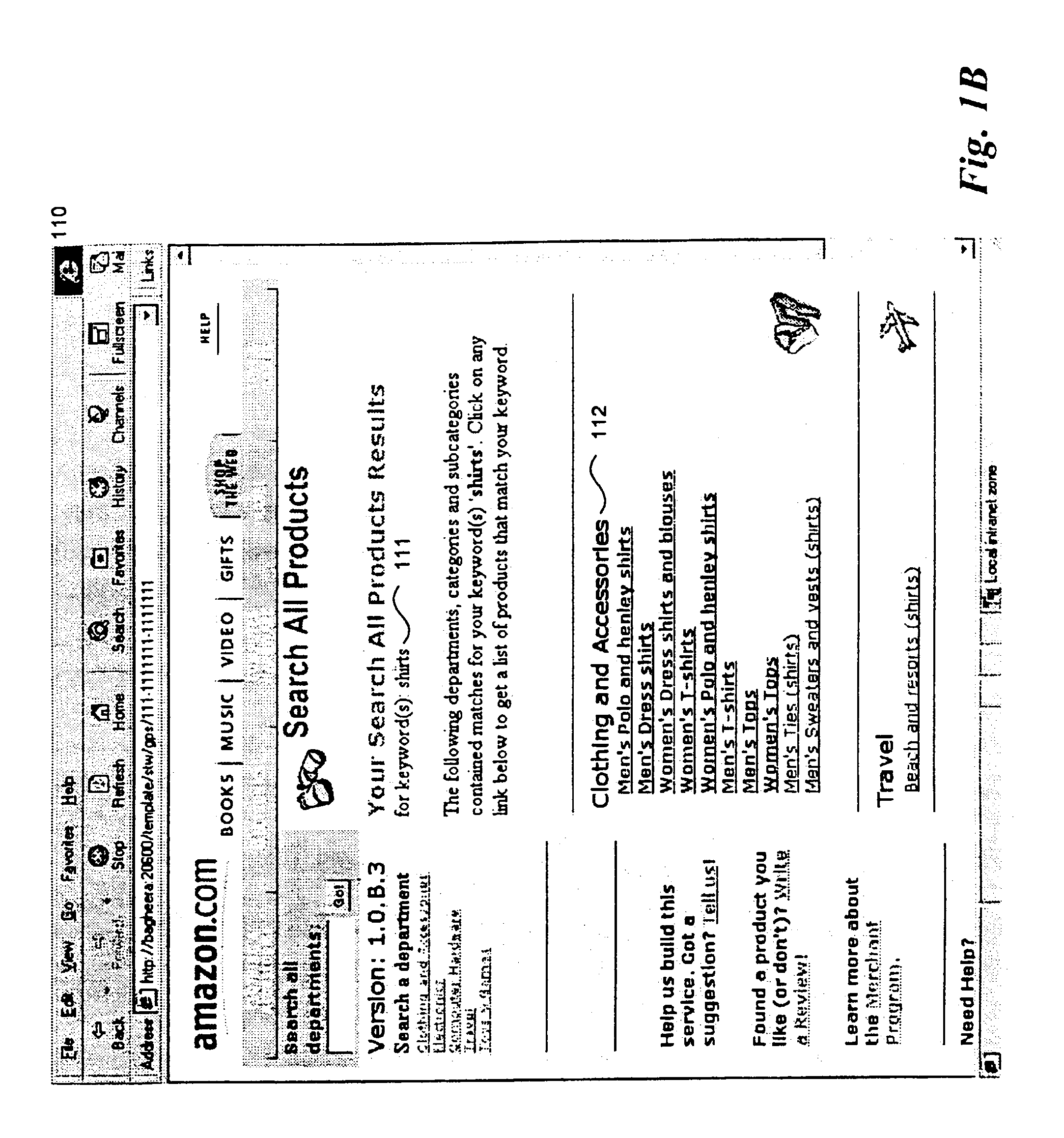 Method and system for generation of hierarchical search results