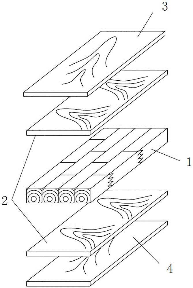 Multilayered-frame solid wood floor and manufacturing method thereof