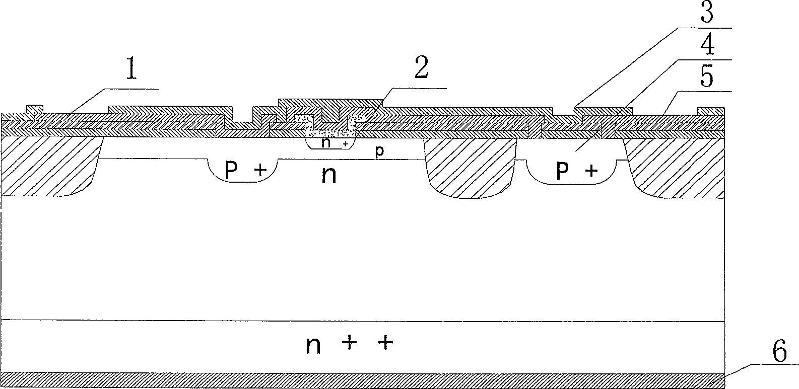 A ballasting resistor structure of microwave power transistor dynamic emitter electrode