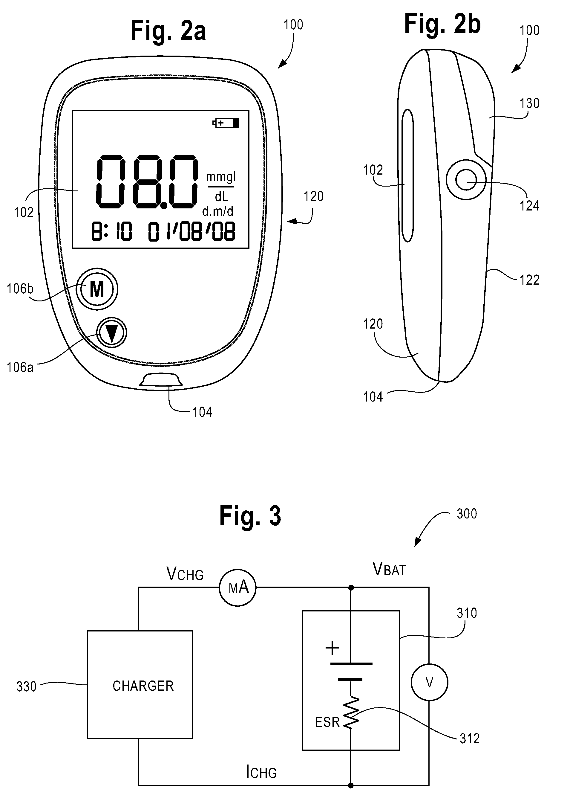 Rapid charging and power management of a battery-powered fluid analyte meter