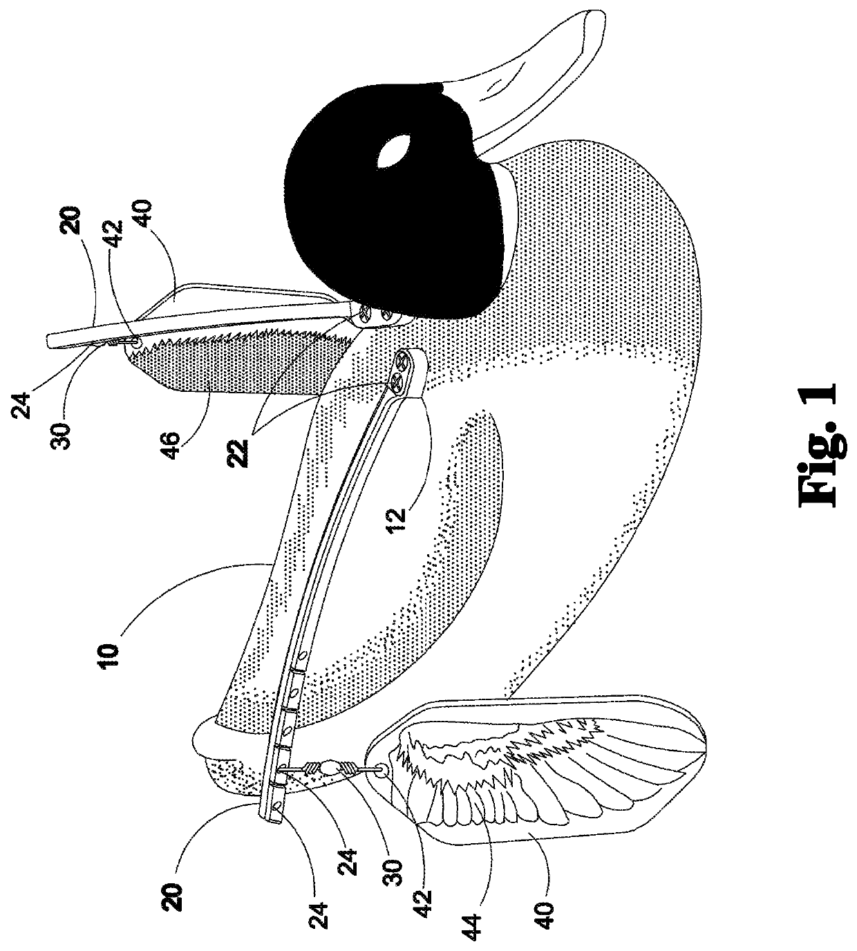 Flutter assembly for a decoy