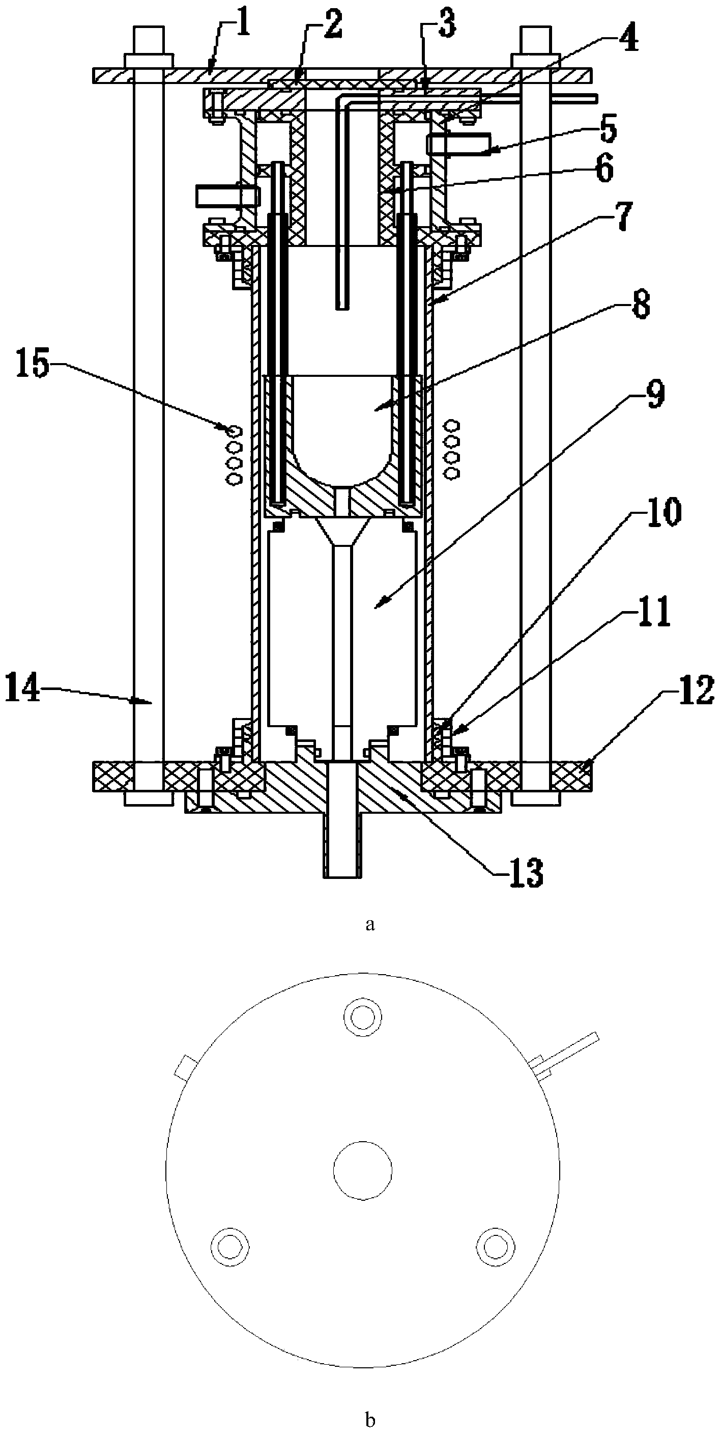 Smelting and casting method and casting device of titanium-based amorphous composite material