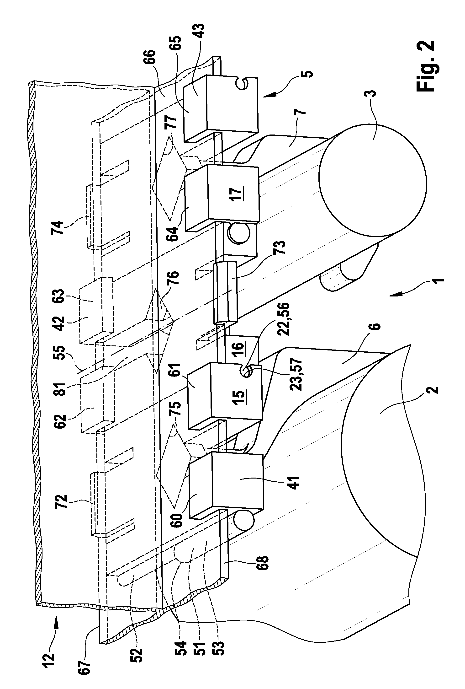 Device for supporting systems