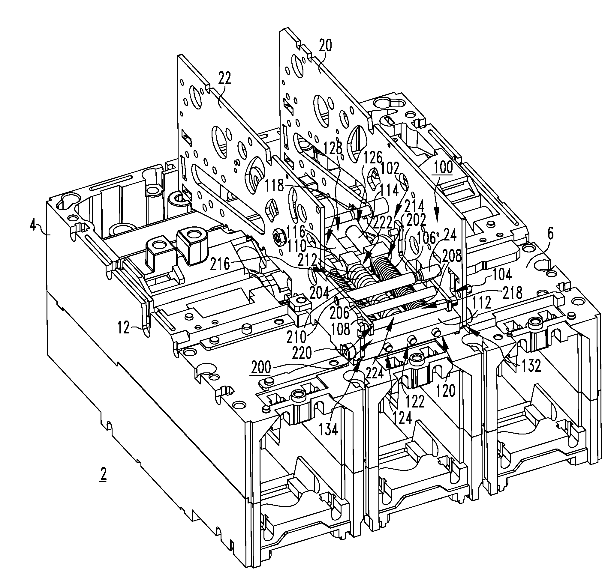 Electrical switching apparatus, and yoke assembly and spring assembly therefor