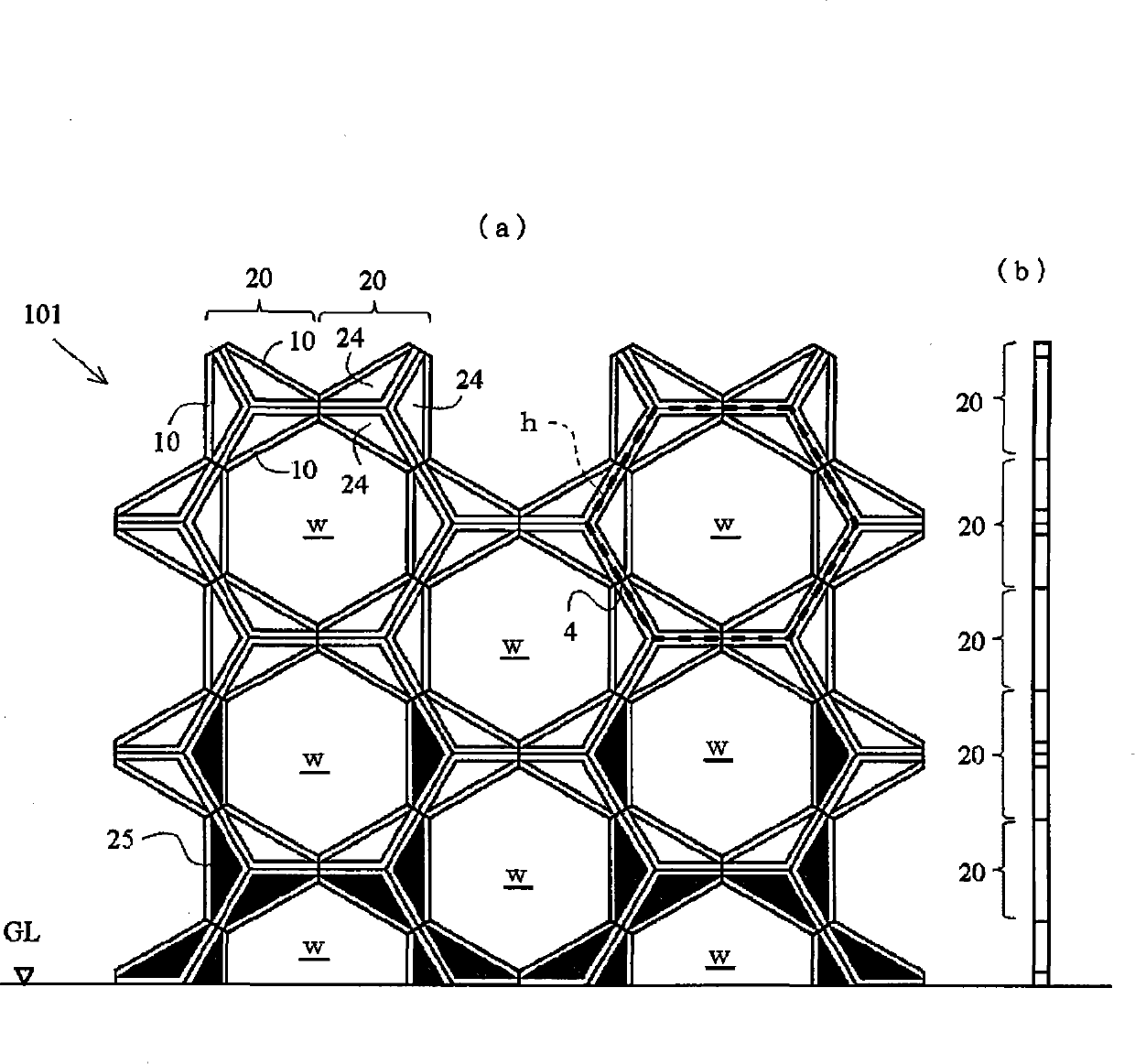 Honeycomb building tectosome