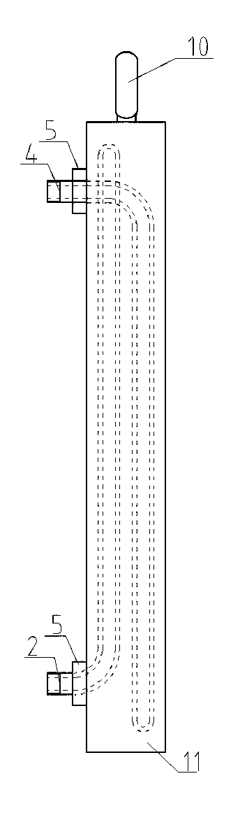 Manufacturing method of cast copper water jacket embedded with double-layer pure copper pipes