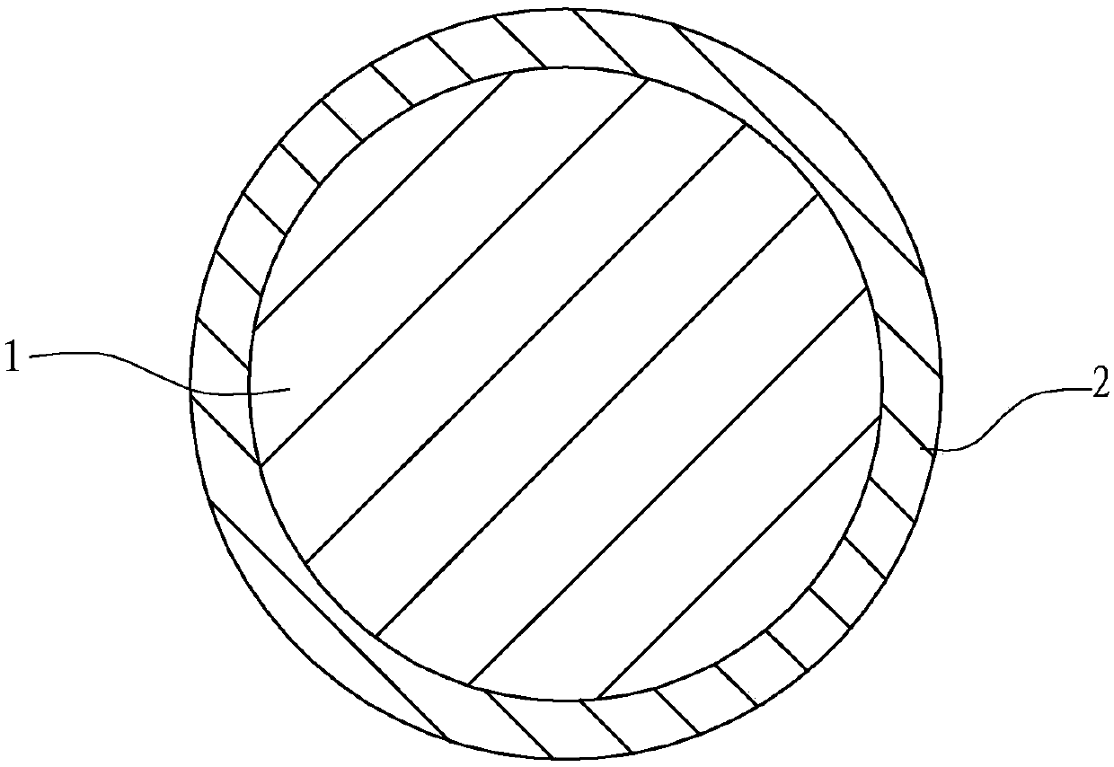 Electrode wire for unidirectional wire electric discharge machining and preparation method thereof