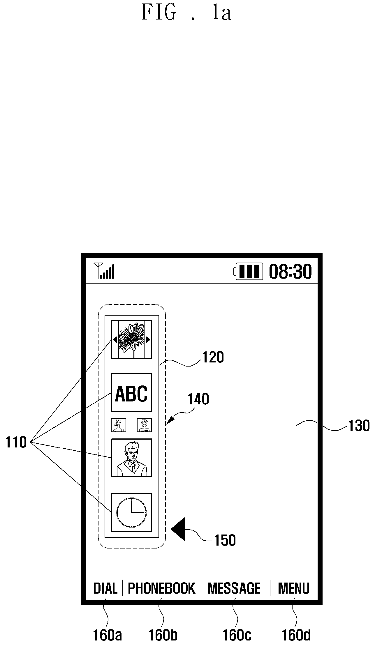 User interface method and apparatus for mobile terminal having touchscreen