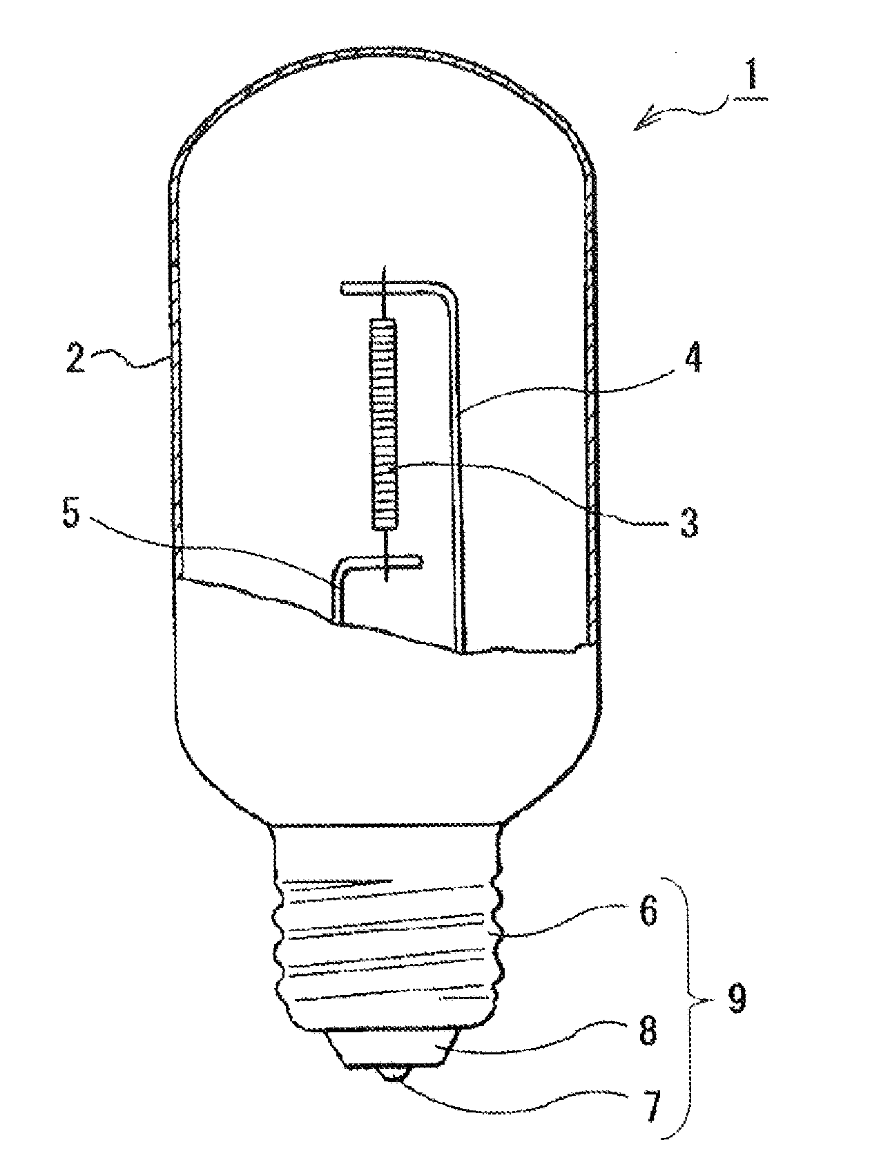 Light source device and filament