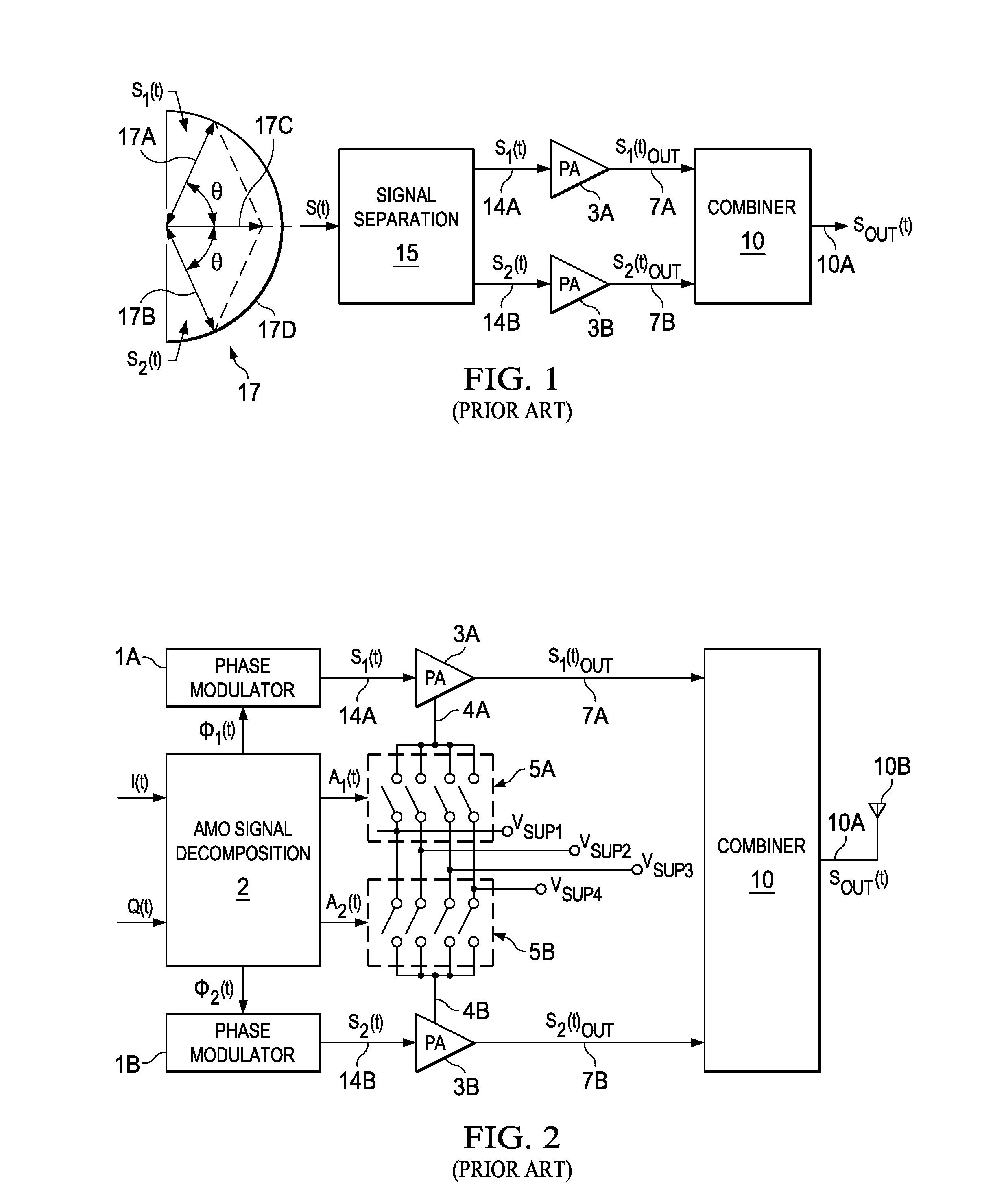 Multi-branch outphasing system and method