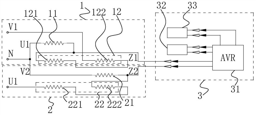 Dual-voltage generator voltage stabilizing circuit