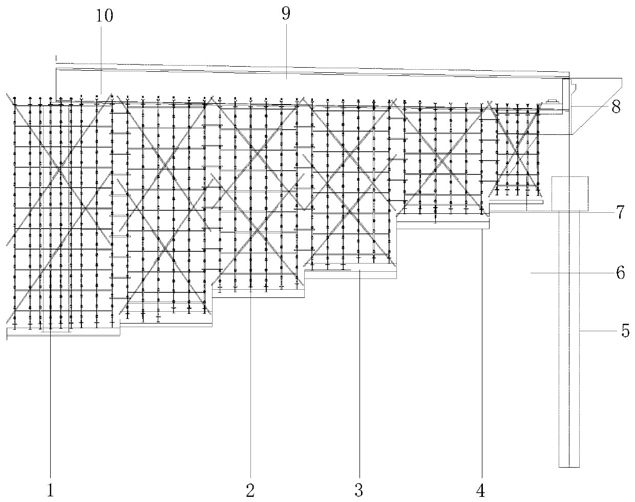 Porous large-section cast-in-situ box girder and construction method