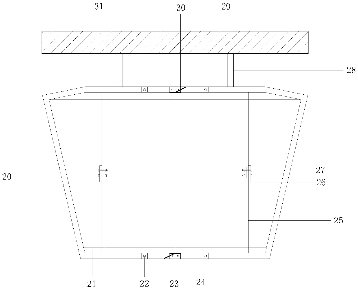 Porous large-section cast-in-situ box girder and construction method