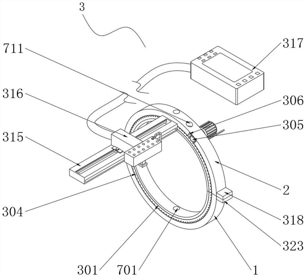 A non-destructive testing device for welded pipe joints