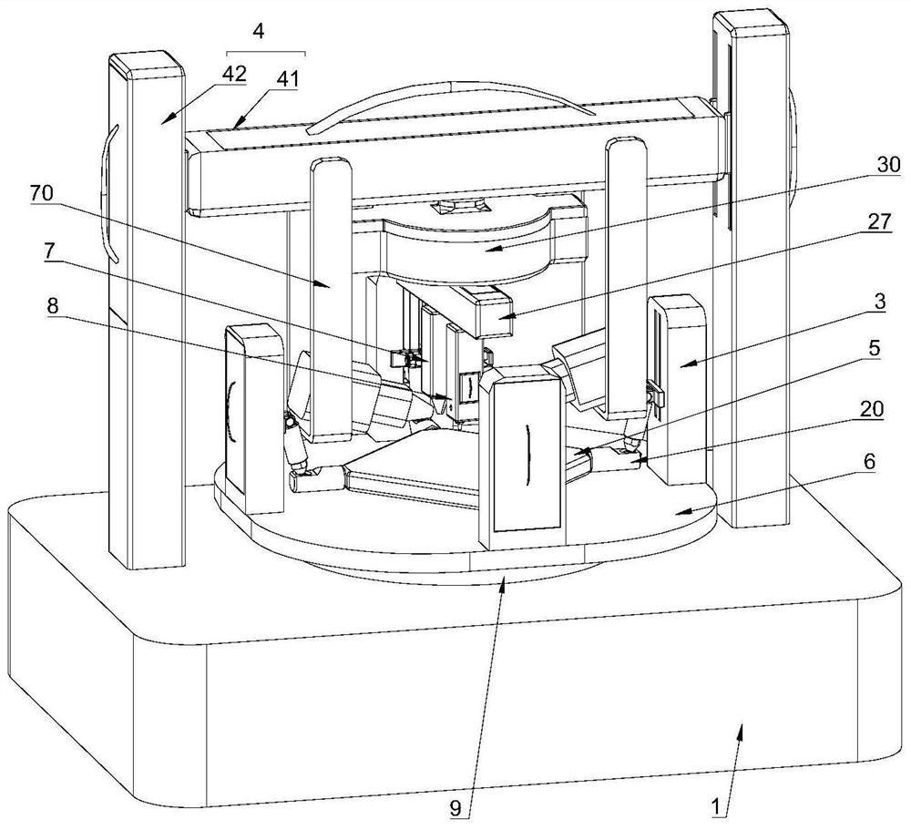 Multi-station near-net forming method and device for axis-variable rotary body