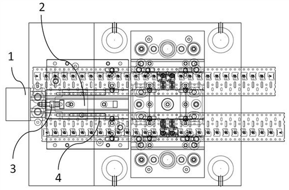 Continuous stamping automatic feeding mechanism