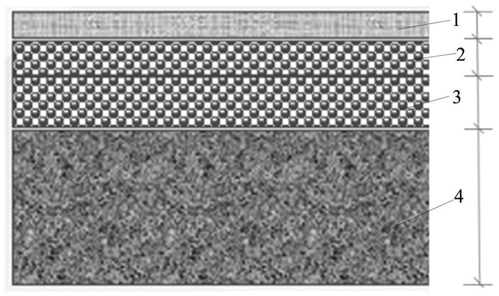 Nano-toughened rubber asphalt Kaipu pavement structure and construction method thereof