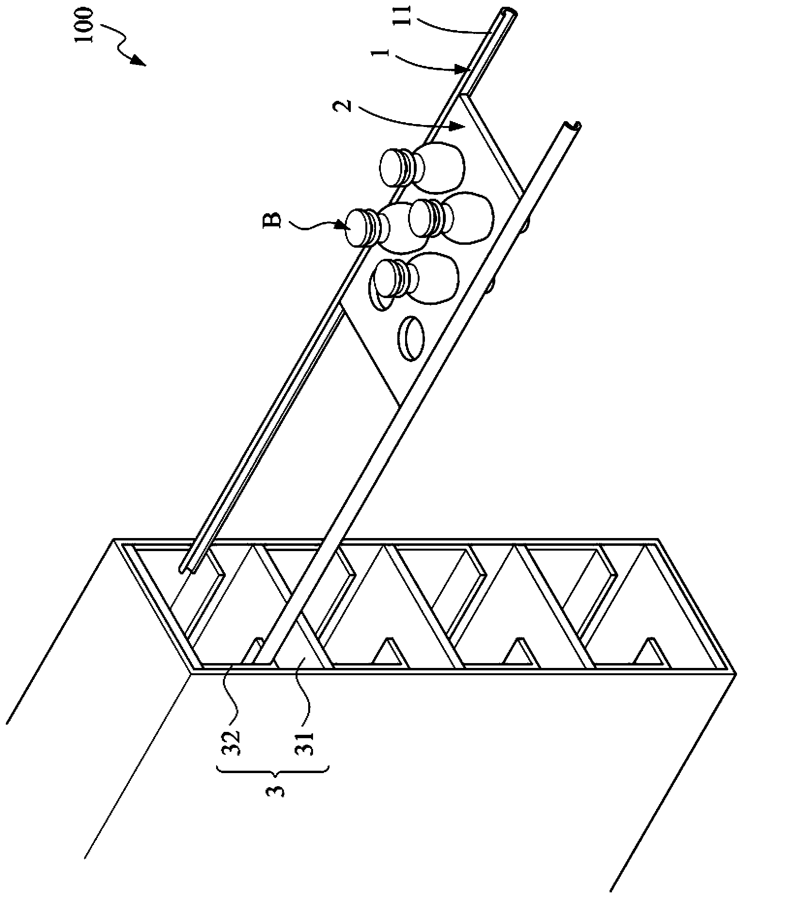 Suspension accommodating type freeze drying device