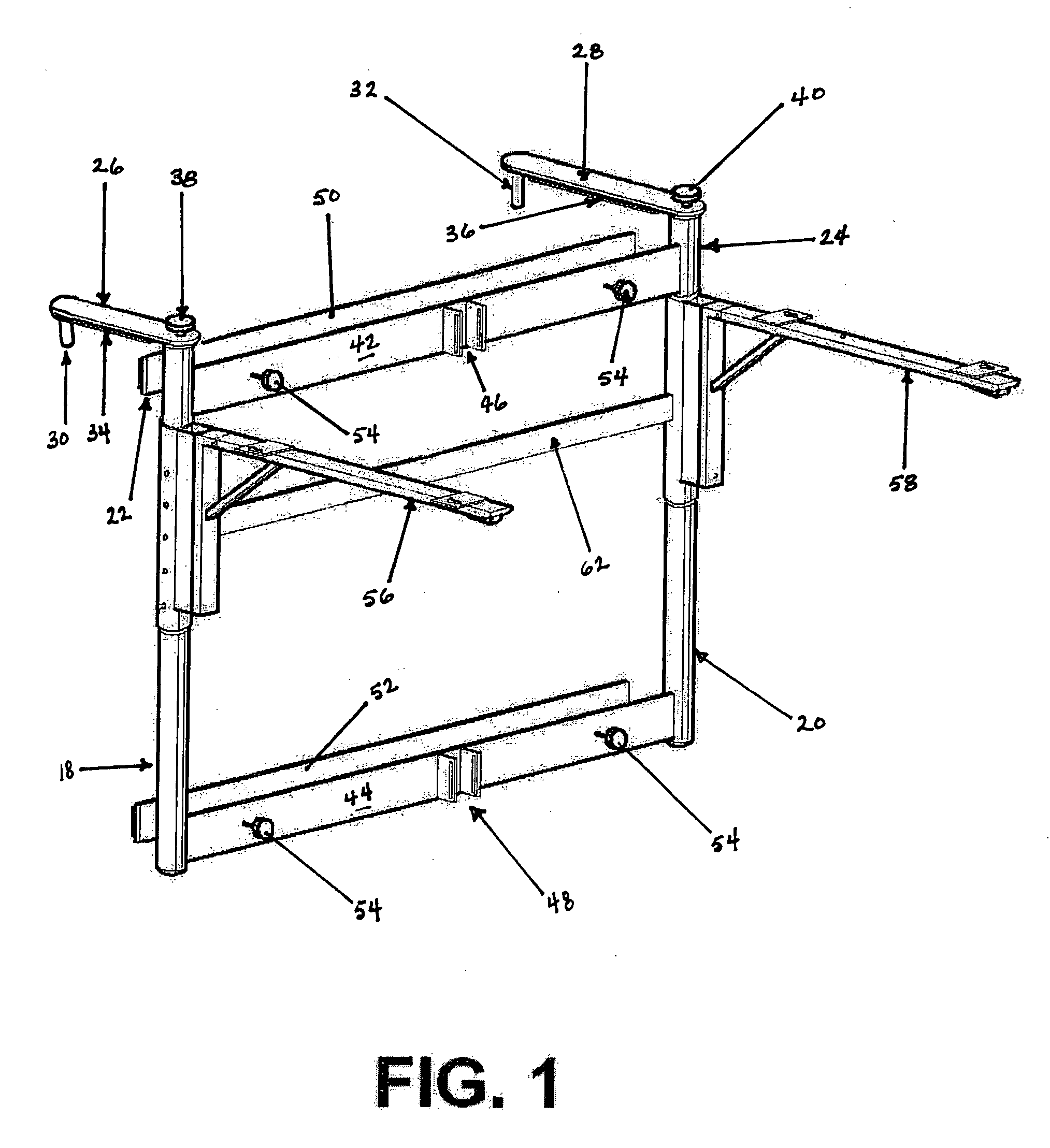 Patio umbrella and table set frame assembly