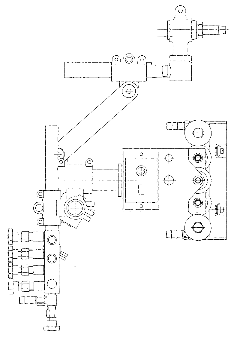 Self-tracking flame cutting machine of curve slope opening