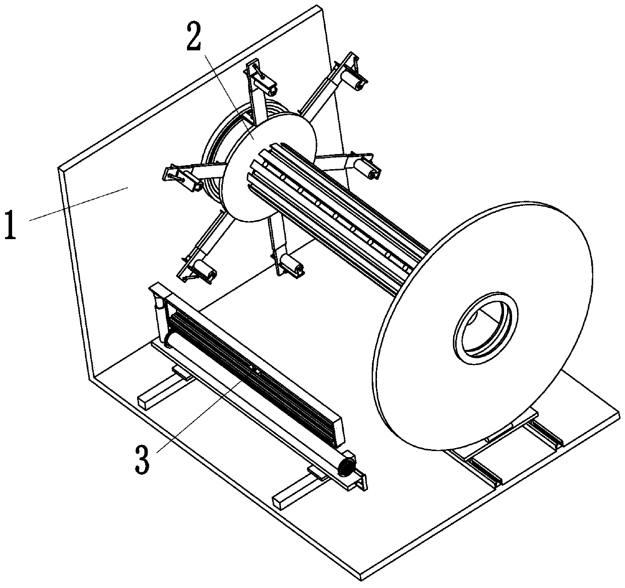 A corrugated paper winding equipment