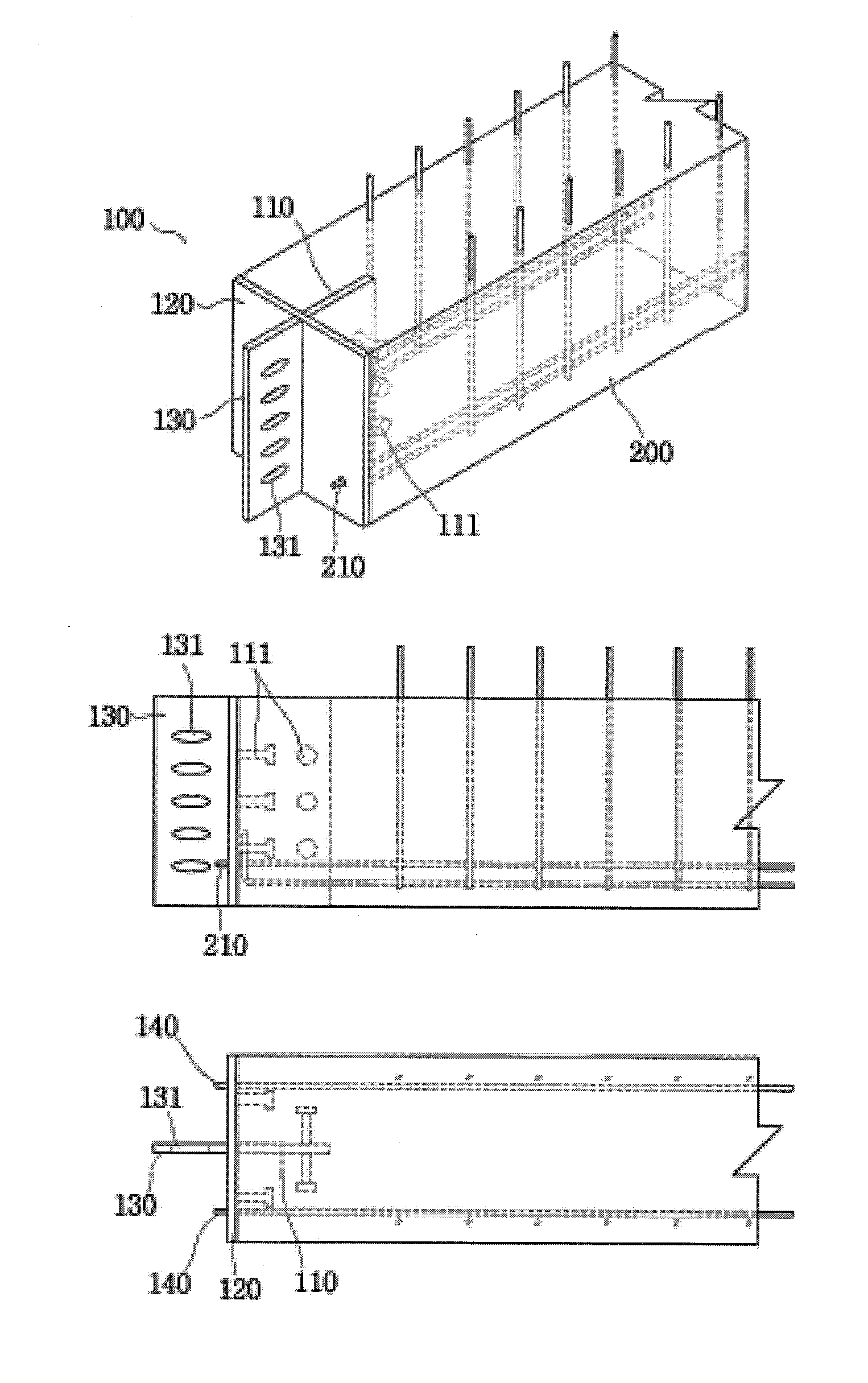 Stiffener for connecting prestressed concrete beam and method of constructing structure using the same